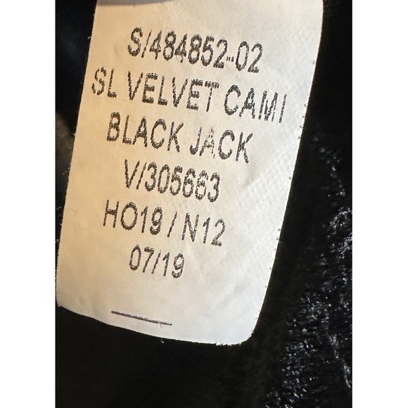 Old Navy Womens Tank Top Camisole Strappy Velvet Velour black Sz L Party Goth - Picture 5 of 7